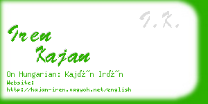iren kajan business card